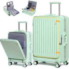 Набір валіз Sea Choice Hartschalen 2 шт. (Trolley, 55/78 см) з TSA замком та тримачем для напоїв, зелений