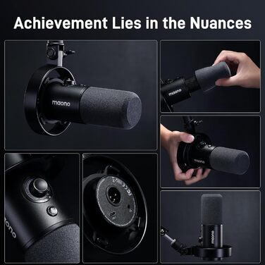 MAONO PD300X: USB-мікрофон для подкастів та запису звуку, XLR, динамічний, шумозаглушення, 192kHz-24Bit