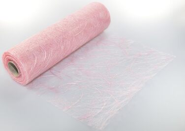 Protinam Sizoweb 30cm x 25m Table Runner Table Band in Light Pink for Decoration such as Summer, Easter, Christmas or Weddings, cut to length (25m, Light Pink 3025) 64 033-R 300-A5-25m