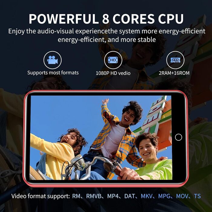 MP3 плеєр 80GB з Bluetooth та WiFi, 4.0