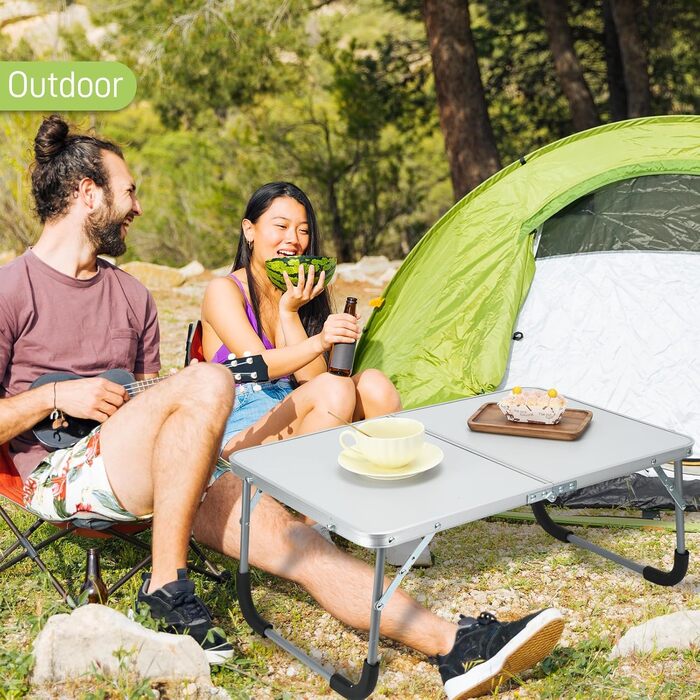Складаний столик - білий: багатофункціональний, для дому, відпочинку, кемпінгу