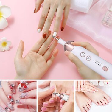Електрична нагрівалка для нігтів, манікюрний набір 9 в 1, професійна, портативна, до 15 000 об/хв, для гелевих нігтів рук та ніг