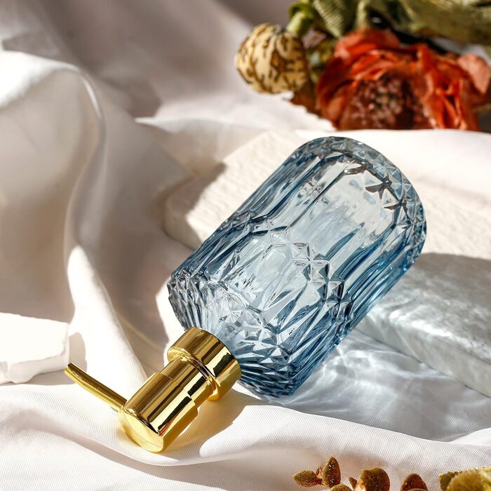 Скляний дозатор для рідкого мила YunNasi: зелений та синій, для кухні, ванної, пральні