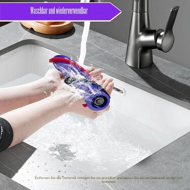 Насадка-турбощітка для пилососа Dyson V7 V8 V10 V11 V15: оригінальна щітка з прямим приводом для твердих підлог та килимів