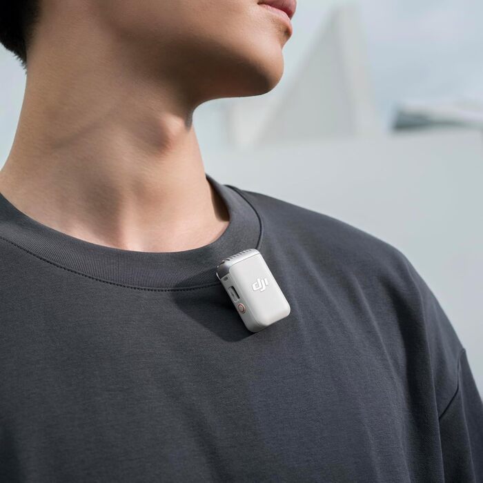 Беспроводной петличный микрофон DJI Mic 2 (Perlweiß) с Bluetooth, шумоподавлением, 48 кГц/32-bit Float, дальность 250 м для камеры, телефона, видеоблога