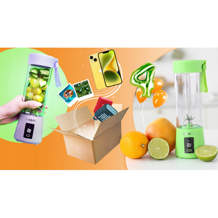 Стаціонарний блендер BlendyGo 250 Вт, сріблястий/сірий, 0,4 л
