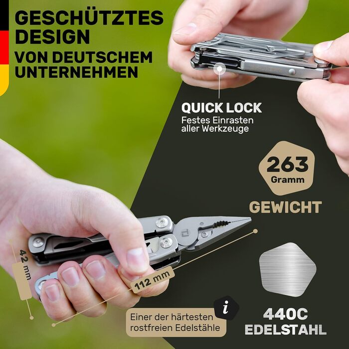 Мультитул Trail Titan: 28 функцій, нержавіюча сталь, мультифункціональний ніж для кемпінгу та виживання