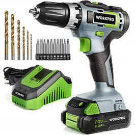 Акумуляторний шуруповерт Workpro 20 В B08CTVFJVR