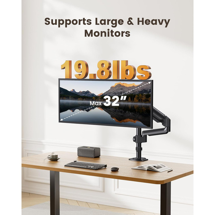 Кріплення для монітора ErGear: регульована підставка для моніторів 13-32 дюймів, до 9 кг, VESA 75x75/100x100 мм
