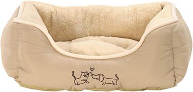 Ліжко для собак та котів Dehner Lieblinge Sammy, 61 x 48 x 18 см, поліестер, бежеве