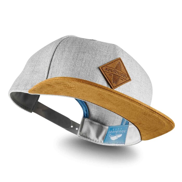 Кепка бейсболка Soulbuddy Snapback унісекс сіра – регульована кепка для чоловіків та жінок, зручна для міста та активного відпочинку