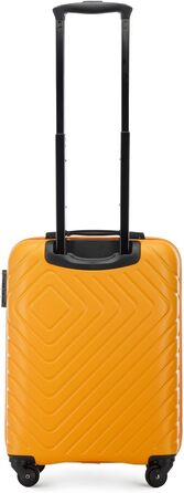 Набір валіз WITTCHEN Cube Line (S+M+L) з ABS, геометричним тисненням, 4 колесами, телескопічною ручкою та комбінаційним замком (Оранжевий, ручна поклажа)