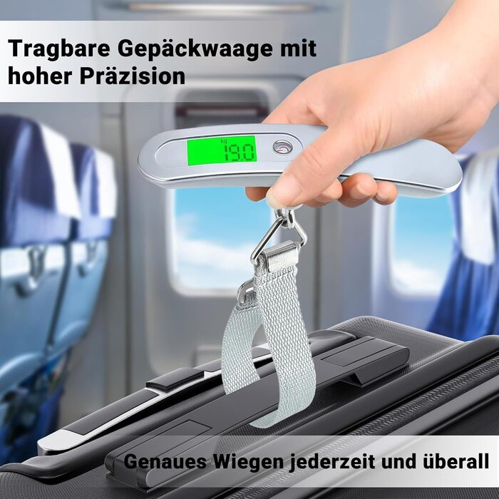 Набір валіз 3 шт., чорний: міцний, легкий, з TSA замком та обертовими колесами 360°