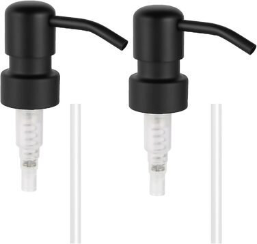 Дозатор для мила Suanti, 425 мл, з помпою з нержавіючої сталі, наповнюваний, квадратний, декоративний, для мила для рук, посудомийної рідини та лосьйону, стиль мармур (чорний)