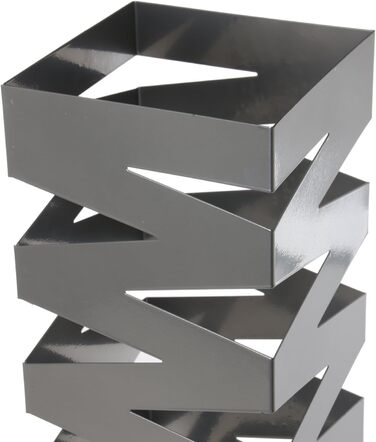 Підставка для парасоль під сріблом, квадратна, 15,5 x 15,5 x 49 см