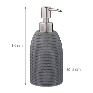 Relaxdays Stainless Steel Soap Dispenser with Grooves