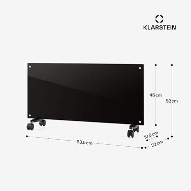 Електричний конвектор Klarstein: мобільний нагрівач з термостатом, 2000 Вт