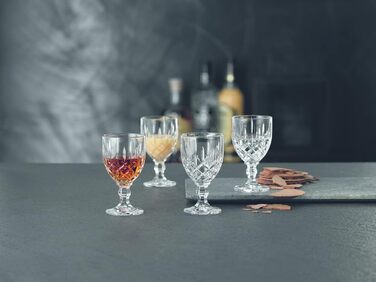 Nachtmann Liqueur Glasses Set 57 ml, 4 Pieces, Noblesse, 103748, Schnapps Glasses made of Crystal Glass, Shot Glasses Dishwasher Safe