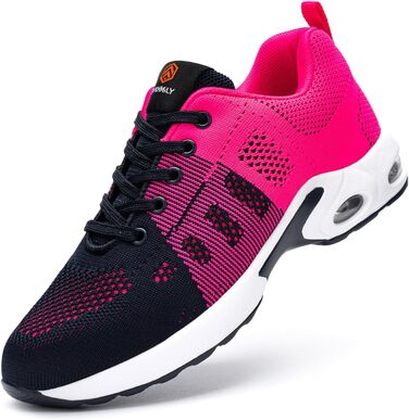 Зручні захисні черевики DYKHMILY для чоловіків та жінок: робочі черевики з металевим носком, дихаючі, спортивні, для промисловості та майстерні (41.5 EU, порошок вогнегасіння)