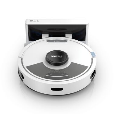 Робот-пилосос Shark Matrix Plus 2-в-1 з функцією миття та станцією самоочищення, самостійно очищається, для шерсті тварин, килима та твердих підлог, 14,5 см (стандартний, білий)