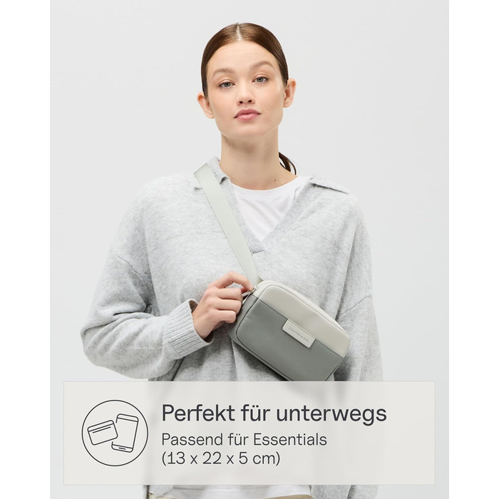 Kapten & Son Bauchtasche Bergen: Сумка через плече (бананка) - М'ятний, 0.8 л | Для жінок та чоловіків | Ідеально для подорожей, міста та повсякденного використання