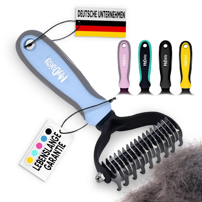 Щітка для собак та котів, видалення підшерстка, довга шерсть, гребінець для собак, синій