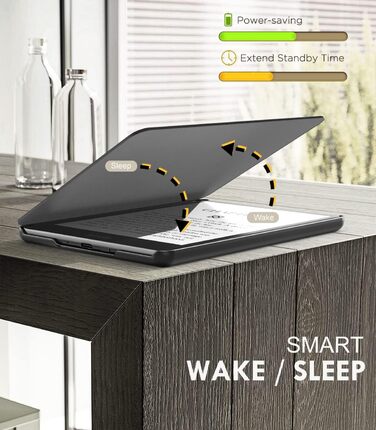 Чохол MoKo для Kindle Paperwhite 11 (2021) 6.8 дюйма, тонкий, легкий, з авто-вимиканням, зелений, чорний