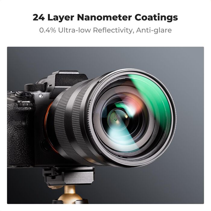 Поляризаційний фільтр K&F Concept 67mm для фотографій: глибокі кольори, зменшення відблисків та відображень, оптичне скло з Multi-Nano покриттям (Nano-Dazzle)