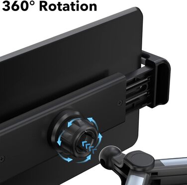 Утримувач для планшета в авто, регульований, універсальний, для iPad/iPhone/Samsung Galaxy Tabs/Kindle Fire HD/Nintendo Switch, 4.4-11 дюймів, ЧЕРВОНИЙ (Срібний)