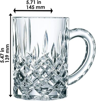 Скляний кухоль Nachtmann Noblesse, 600 мл, кришталеве скло, з різьбленням, 1 шт.