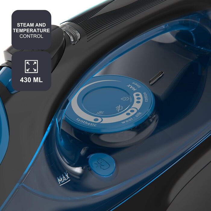 Відпарювач Black+Decker BXIR3000E | 3000 Вт | Керамічна підошва | 200 г/хв | Система захисту від накипу | Вертикальне відпарювання | Спрей