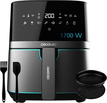 Фритюрниця Cecotec Cecofry Full Inox 5500 Pro 5.5 л, 1700 Вт, без масла, PerfectCook, з аксесуарами, нержавіюча сталь