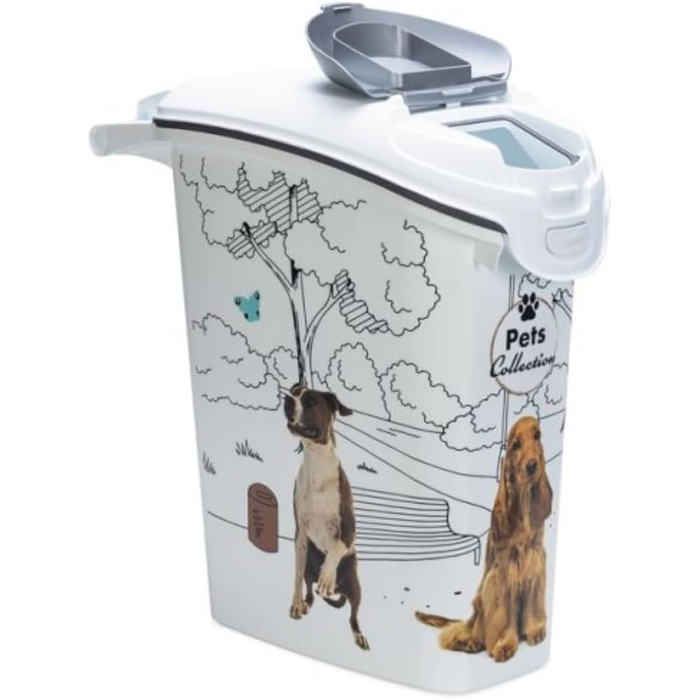 Curver PetLife Контейнер для корму 10 кг / 23Л, сухий корм для собак, 23,5x49,7x50,30 см