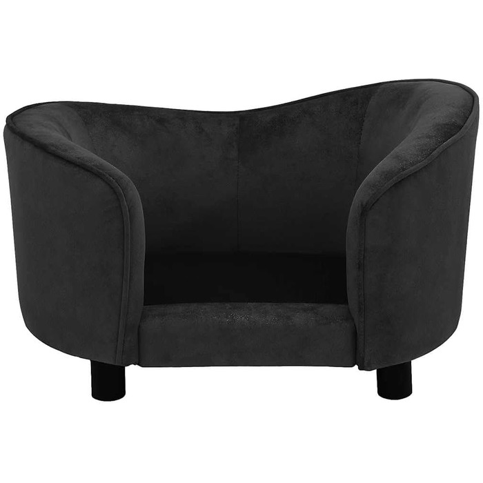 Софа для собак VidaXL, чорна, 69x49x40 см, м'яке ліжко для собак та котів