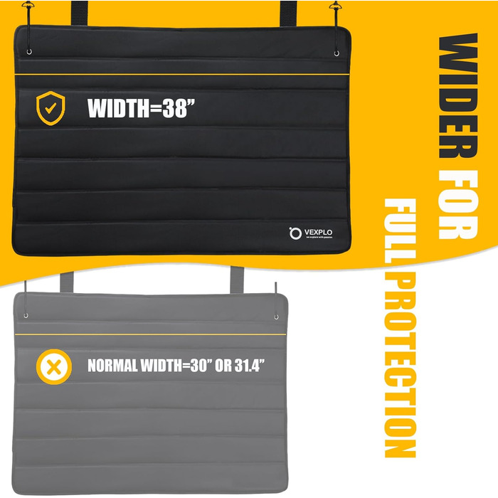 Захист для краю багажника автомобіля, розкладний, 96 x 63 см - захист від подряпин для собак та вантажів