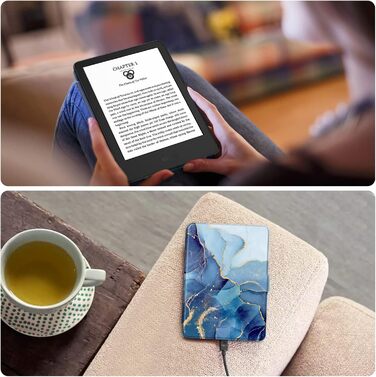 Чохол Fintie для Kindle 6 (11 покоління) 2024/2022 з авто-вимиканням, захисний чохол для Kindle Basic 2024, Ozean Marmor