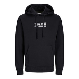 Чоловічий худі з капюшоном JACK & JONES з логотипом, чорний, розмір M