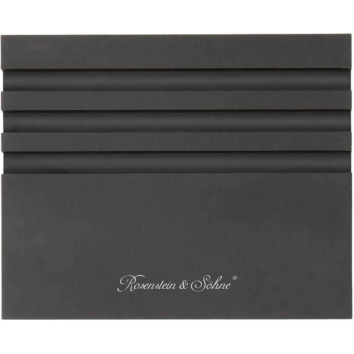 Rosenstein & Söhne Cutting Boards Wood: Set of 3 Wood Fiber Cutting Boards with Stand, 37 x 27.5 x 0.6 cm (Household Wood Cutting Boards, Large Kitchen Board)…
