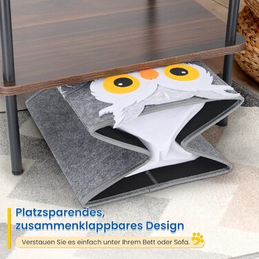 Кігтеточка-будиночок для котів Dripex з 2 поверхів, з фетру, з подушкою, 30x35x35 см (Сова)