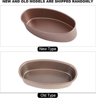 TOPINCN Cake Molds, Cheesecake Molds DIY Oval Cake Mold Muffin Mold (Gold)