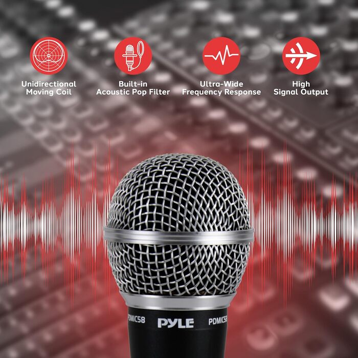 Професійний мікрофонний набір Pyle (3 шт.) - кардіоїдний, з XLR кабелем та кейсом