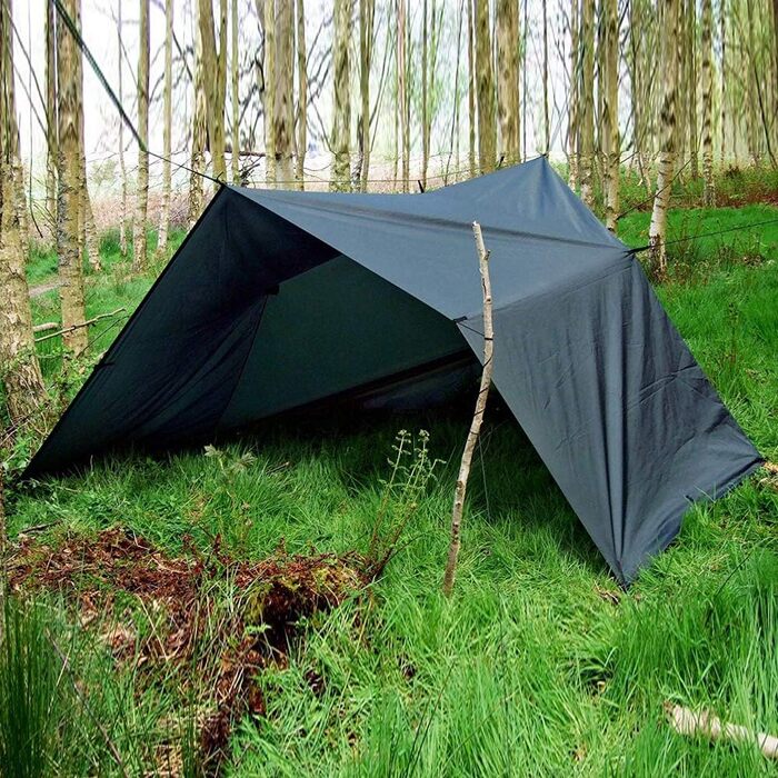 Zeltplane Tarp for Hammock - Rain Shelter & Sun Shade - Waterproof, UV Resistant Camping Tarp - Olive Green, 3x4.5M
