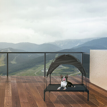 Relaxdays Dog Bed with Canopy