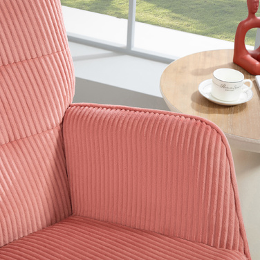HOMCOM Rocking Chair, Rocking Armchair with Rope Look, Armrests, Armchair with Wooden Skids, Relaxing Chair for Living Room, Bedroom, Pink | Aosom