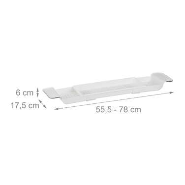 Relaxdays Extendable Bathtub Shelf