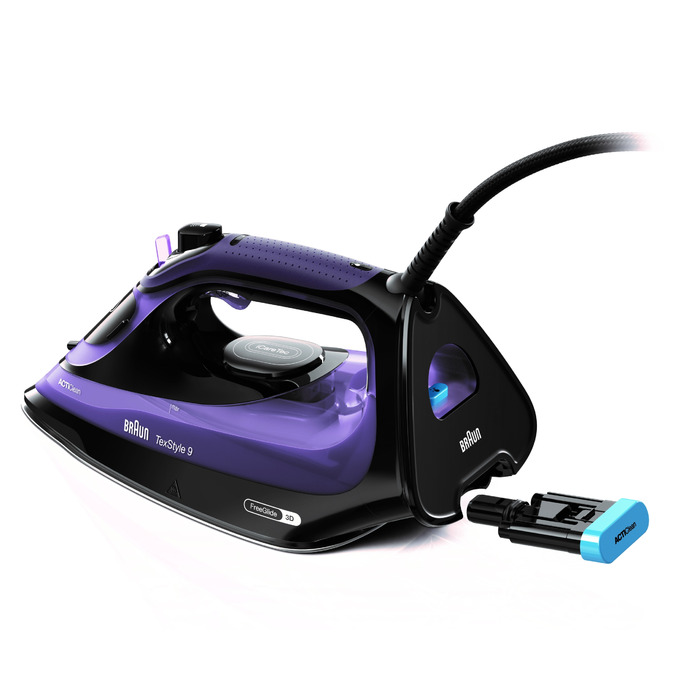 Парова праска Braun TexStyle 9 SI9661VI FreeGlide 3D, 250 г/хв