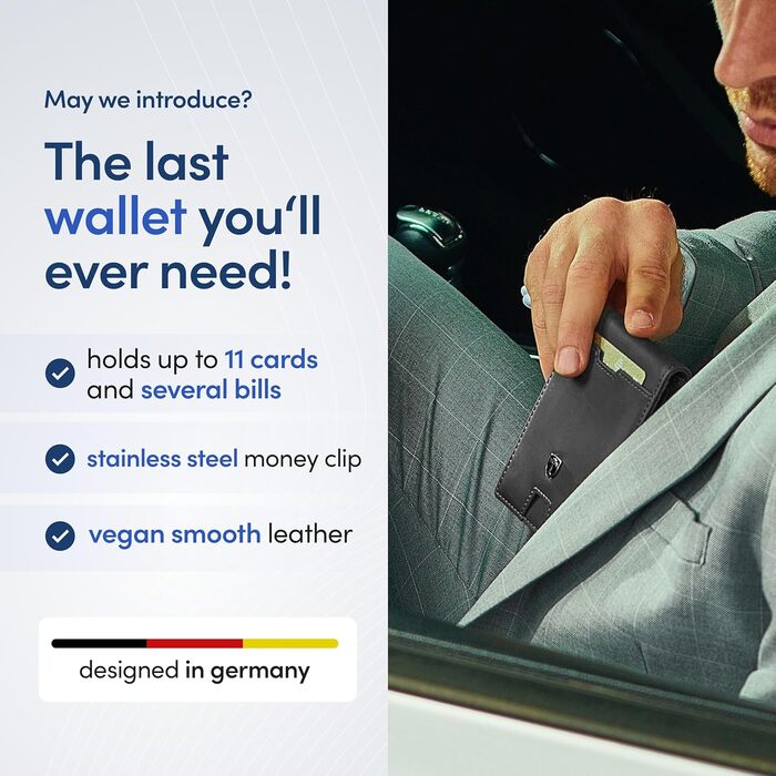 Чоловічий гаманець TRAVANDO Autin з RFID-захистом, з кліпсою для грошей, чорний/помаранчевий (Slim, сірий)