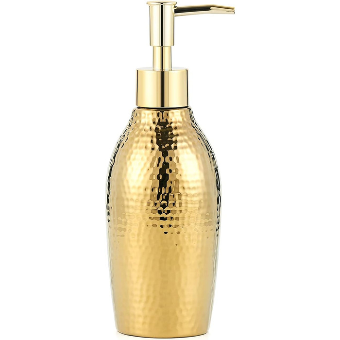 Набір дозатора мила Gold, 3 шт. Керамічний аксесуар для ванної кімнати: дозатор мила, мильниця та стакан для зубних щіток, розкішний дизайн для ванної та гостьового WC