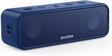 Soundcore 3 Bluetooth колонка: Стереозвук, Titan-драйвер, PartyCast, BassUp, 24 год, IPX7, EQ, чорний