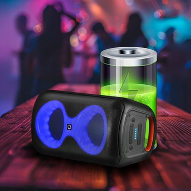 Портативна Bluetooth-колонка для караоке Manta ERIS X-Bass 100 Вт, з мікрофоном та пультом керування